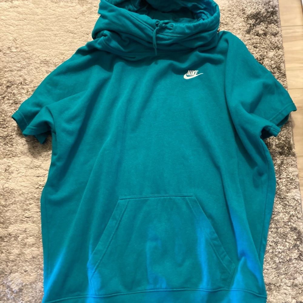 Nike Turquoise Short Sleeve Hoodie